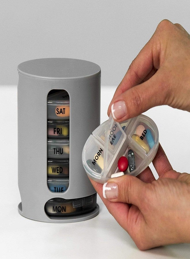 HOMESHOPPERMedicine Storage Pill Pro Box Organizer with 7 Single Box & 4 Daily Compartments